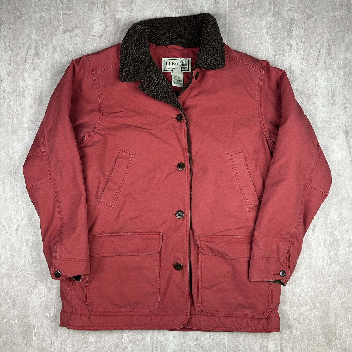 Vintage LL Bean Chore Jacket Barn Coat Corduroy Collar Women's