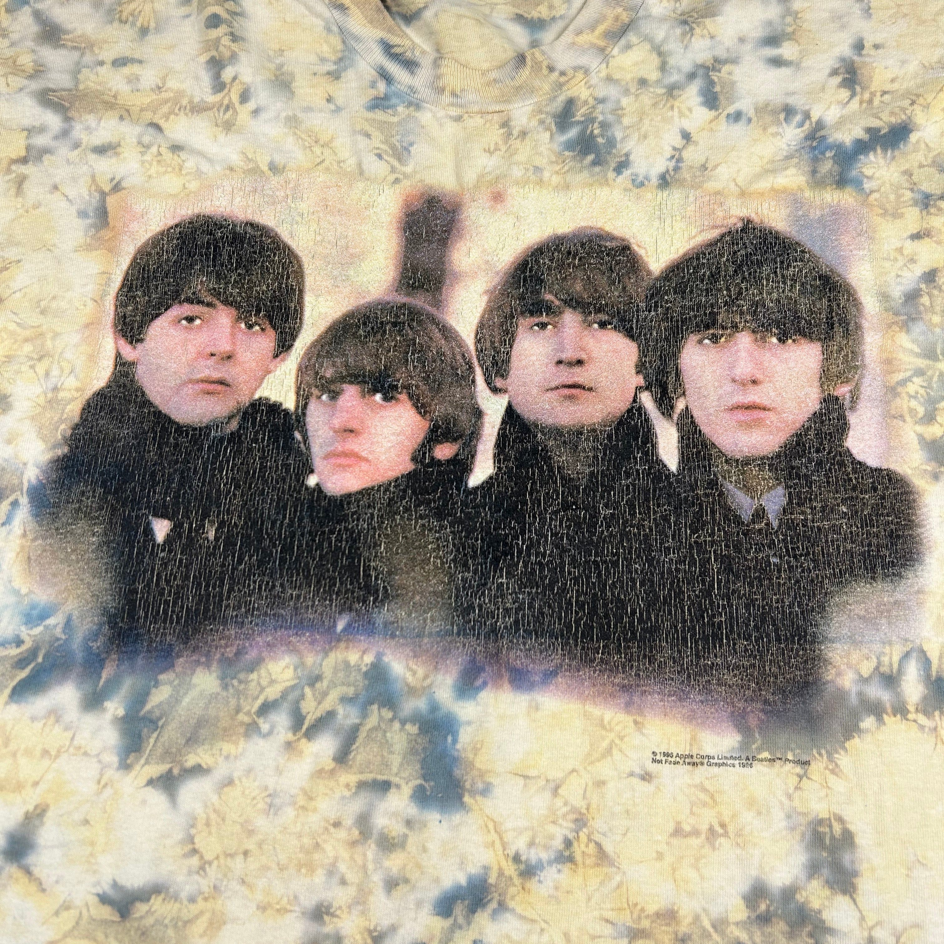 Vintage The Beatles T-Shirt Tie Dye Apple 90s Band Lennon 1995