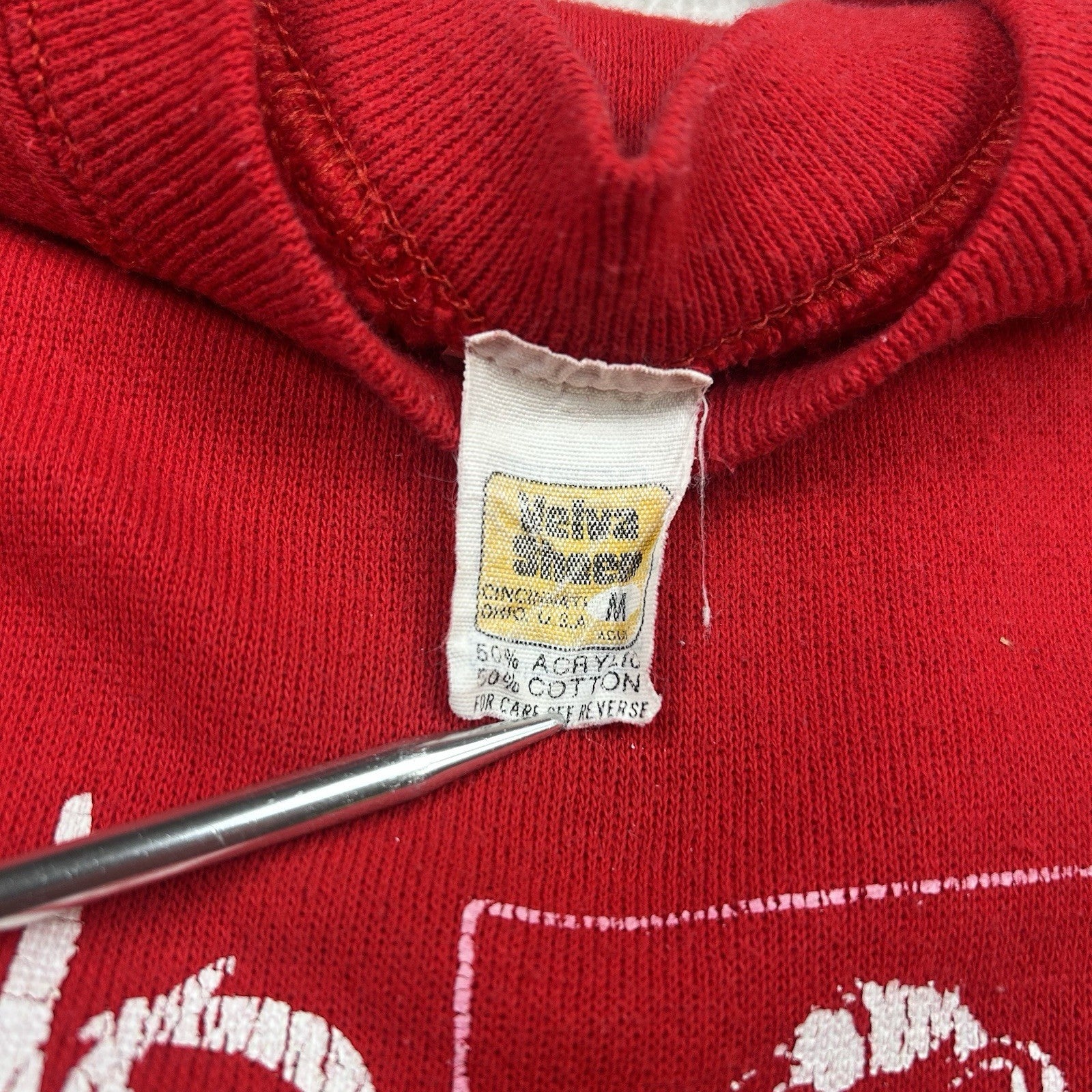 Vintage 70s 80s Buffalo Zoo Velva Sheen Crewneck Sweatshirt Red