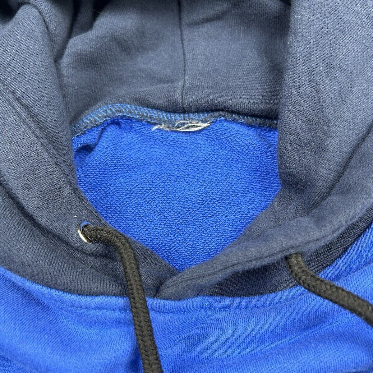 Vtg Stussy Two Tone Blue Sweatshirt Hoodie Double Sided Men's Size