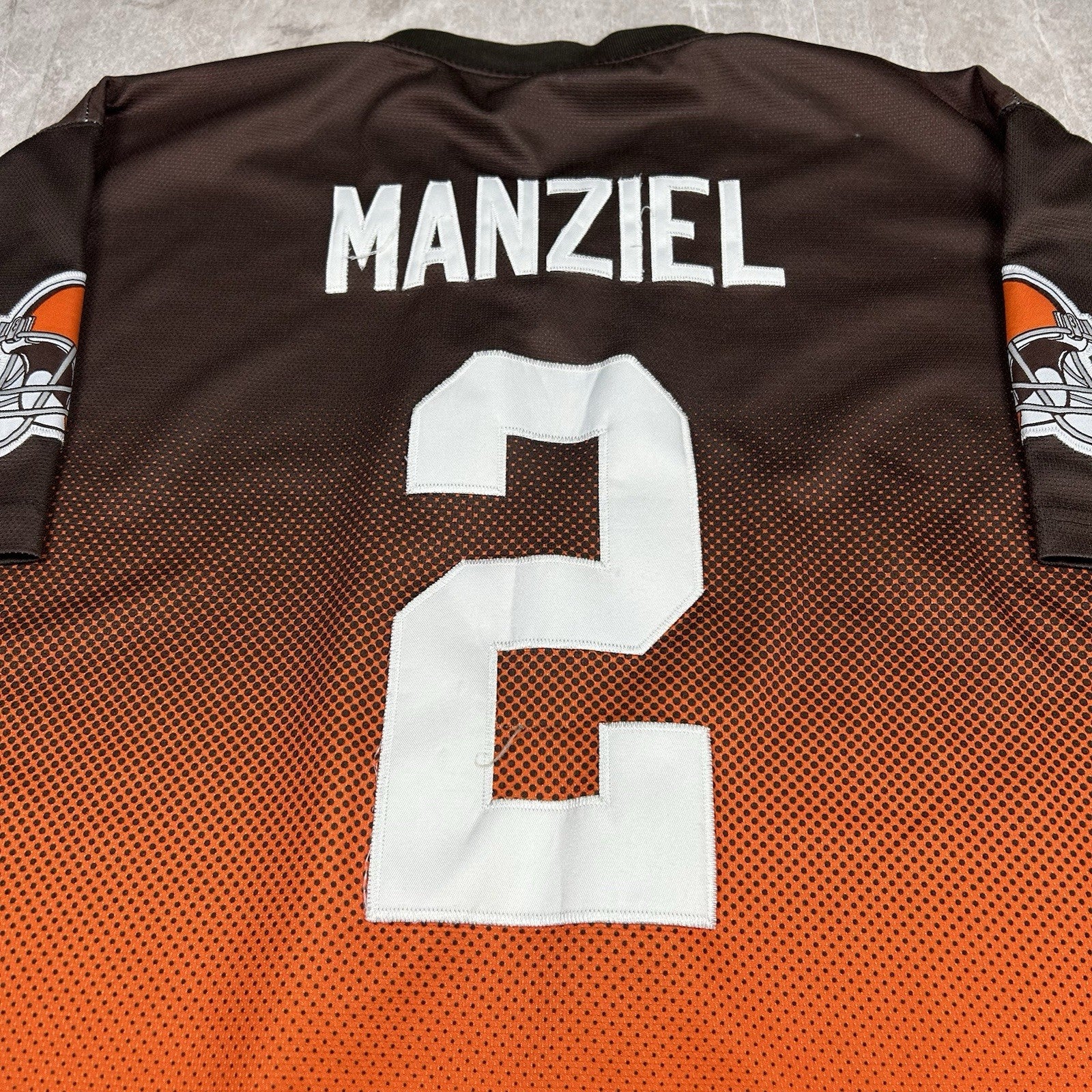 Cleveland Browns Johnny Manziel Orange Fade Jersey #2 Nike