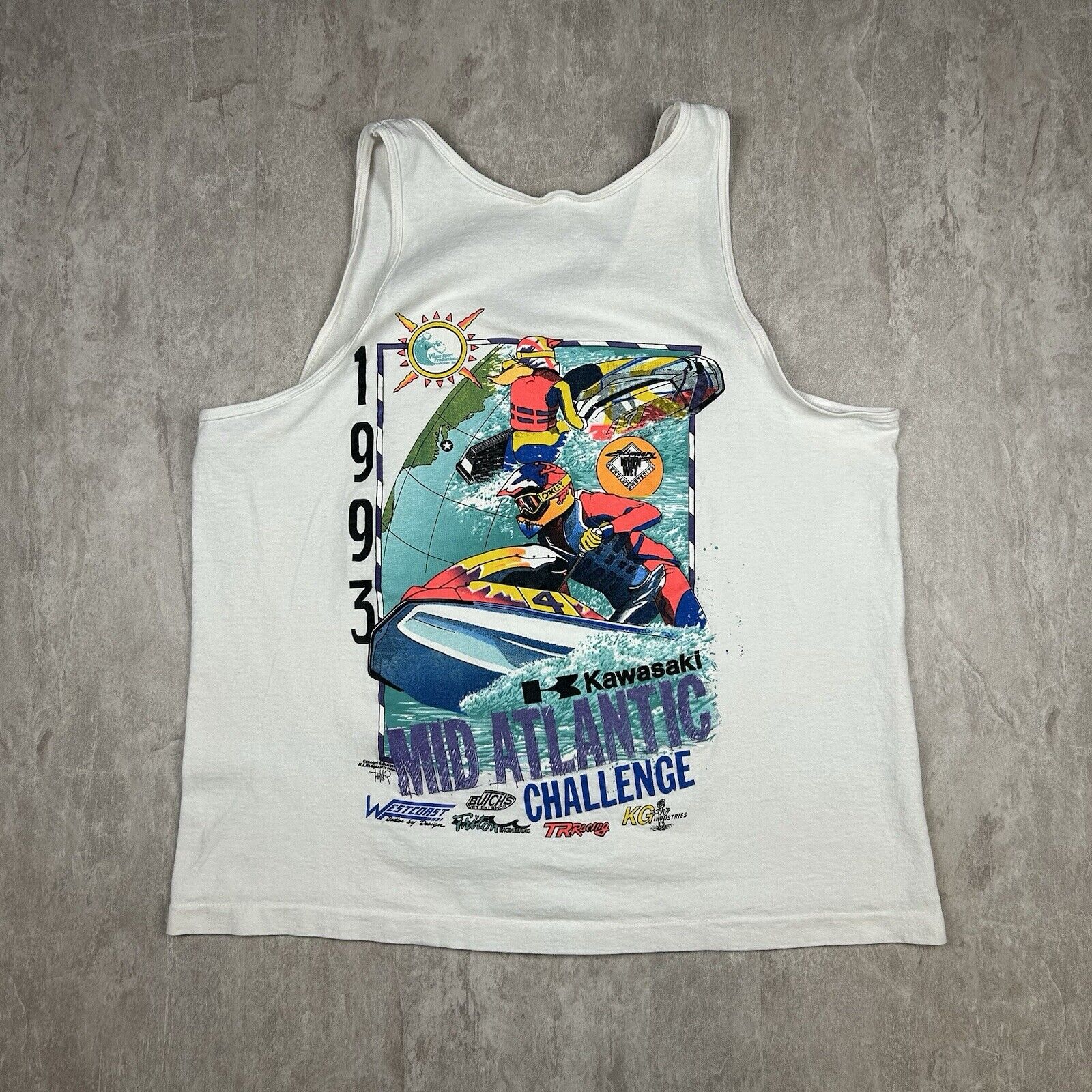 Vintage 90s 1993 Kawasaki Mid Atlantic Challenge Tank Top Maryland