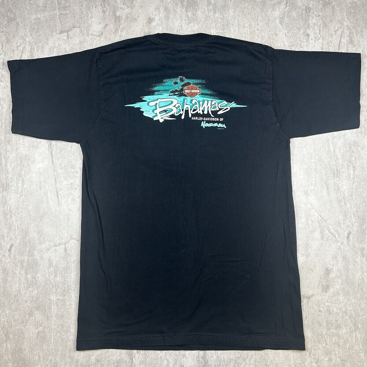 Harley hotsell Davidson Nassau Bahamas T Shirt Swordfish Black Mens XL