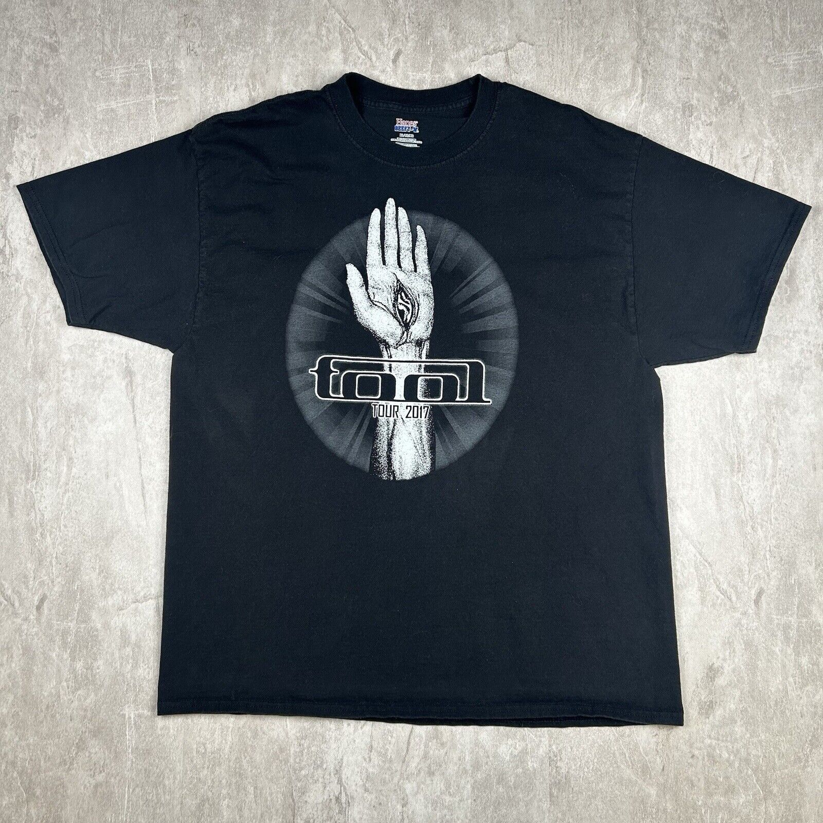 Tool 10,000 Days 2017 Tour T-Shirt Double Sided Black Hanes Men's