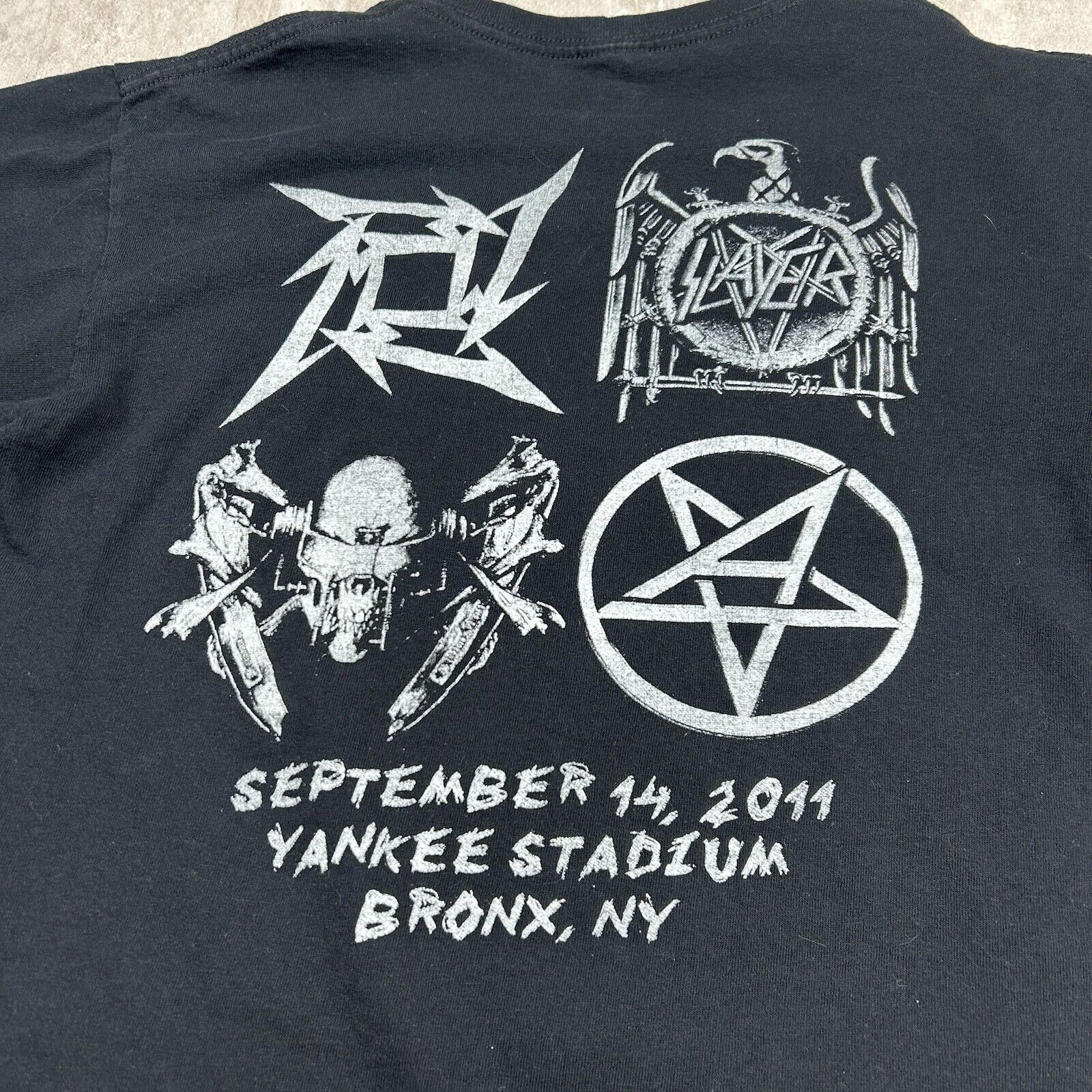 2011 The Big 4 Metallica Slayer Megadeth Anthrax Concert T-Shirt