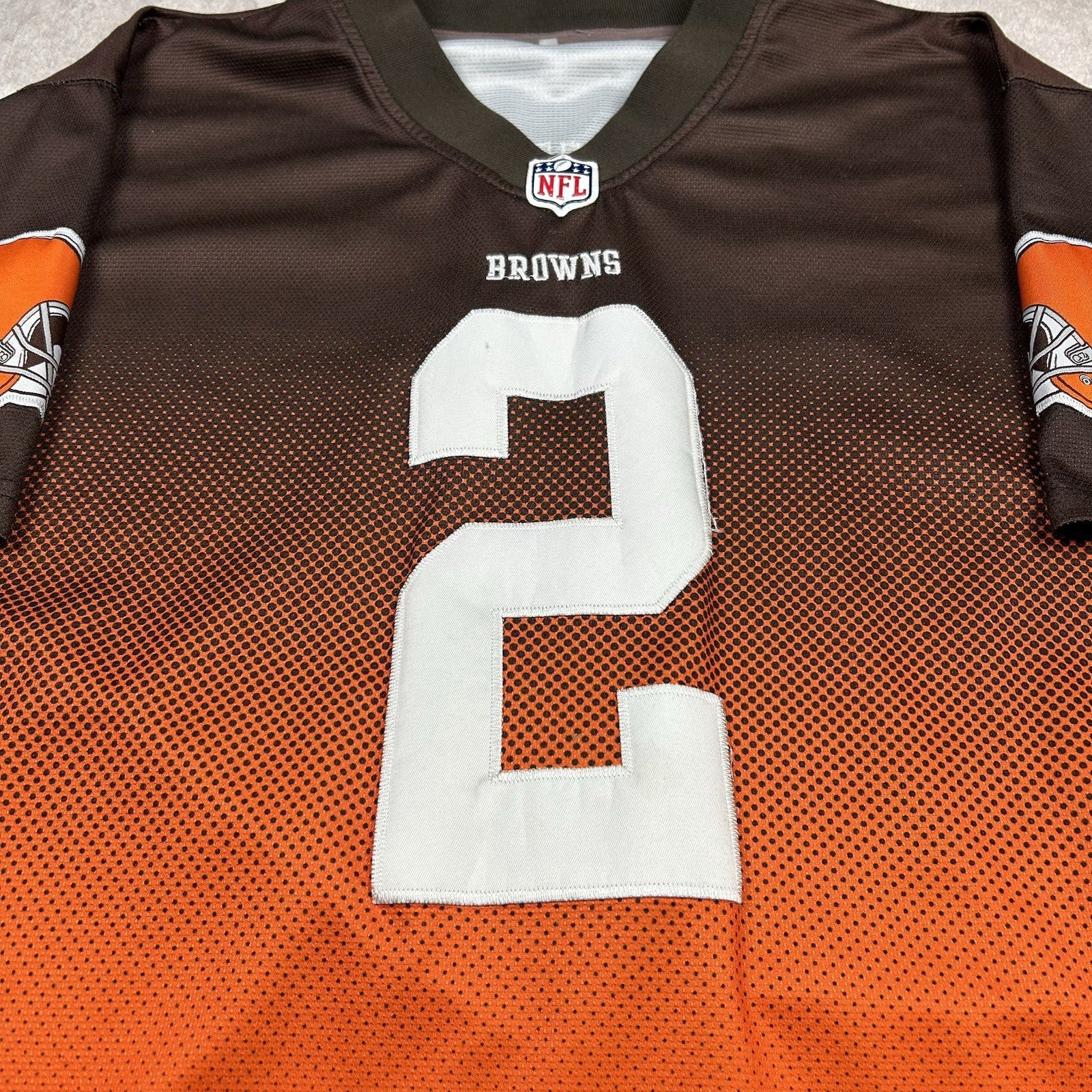 Cleveland Browns Johnny Manziel Orange Fade Jersey #2 Nike