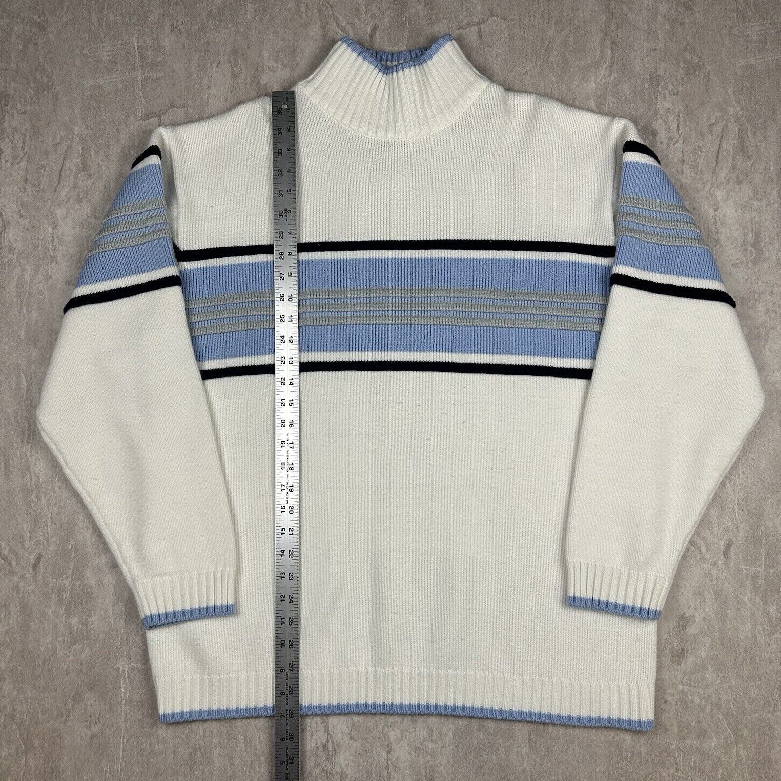 Vintage South Pole Men's Large Sweater Y2K Spell Out Striped factory Color Block Knit