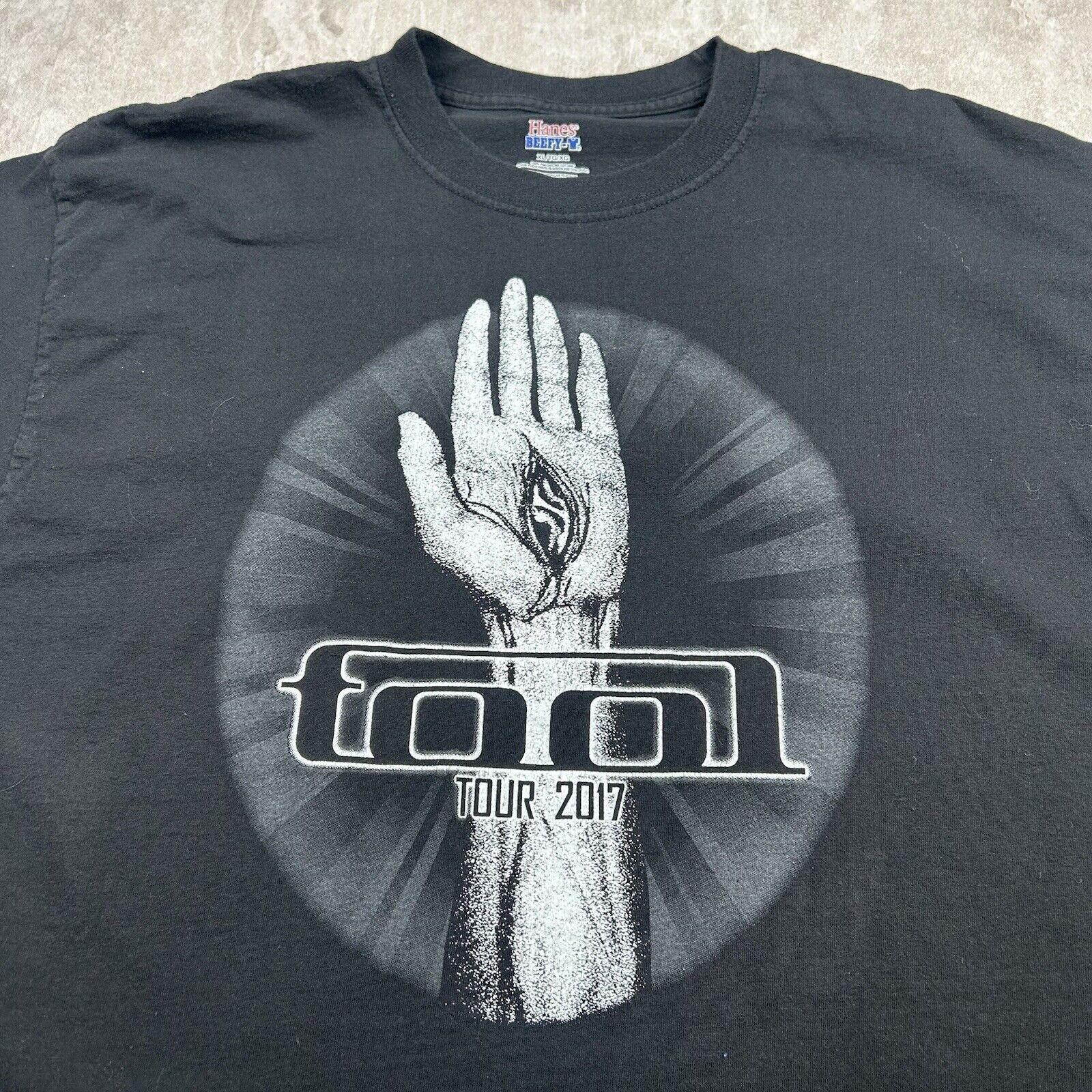 Tool 10,000 Days 2017 Tour T-Shirt Double Sided Black Hanes Men's