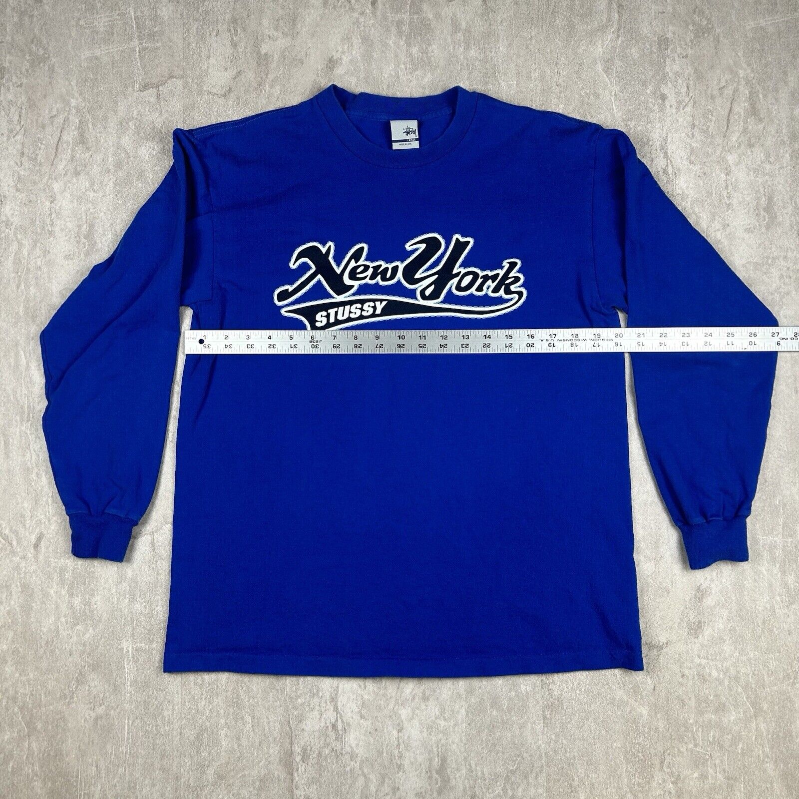 00s old stussy ロンt vintage Vtg 00s Stussy New York Long Sleeve T-Shirt USA Made Single Stitch