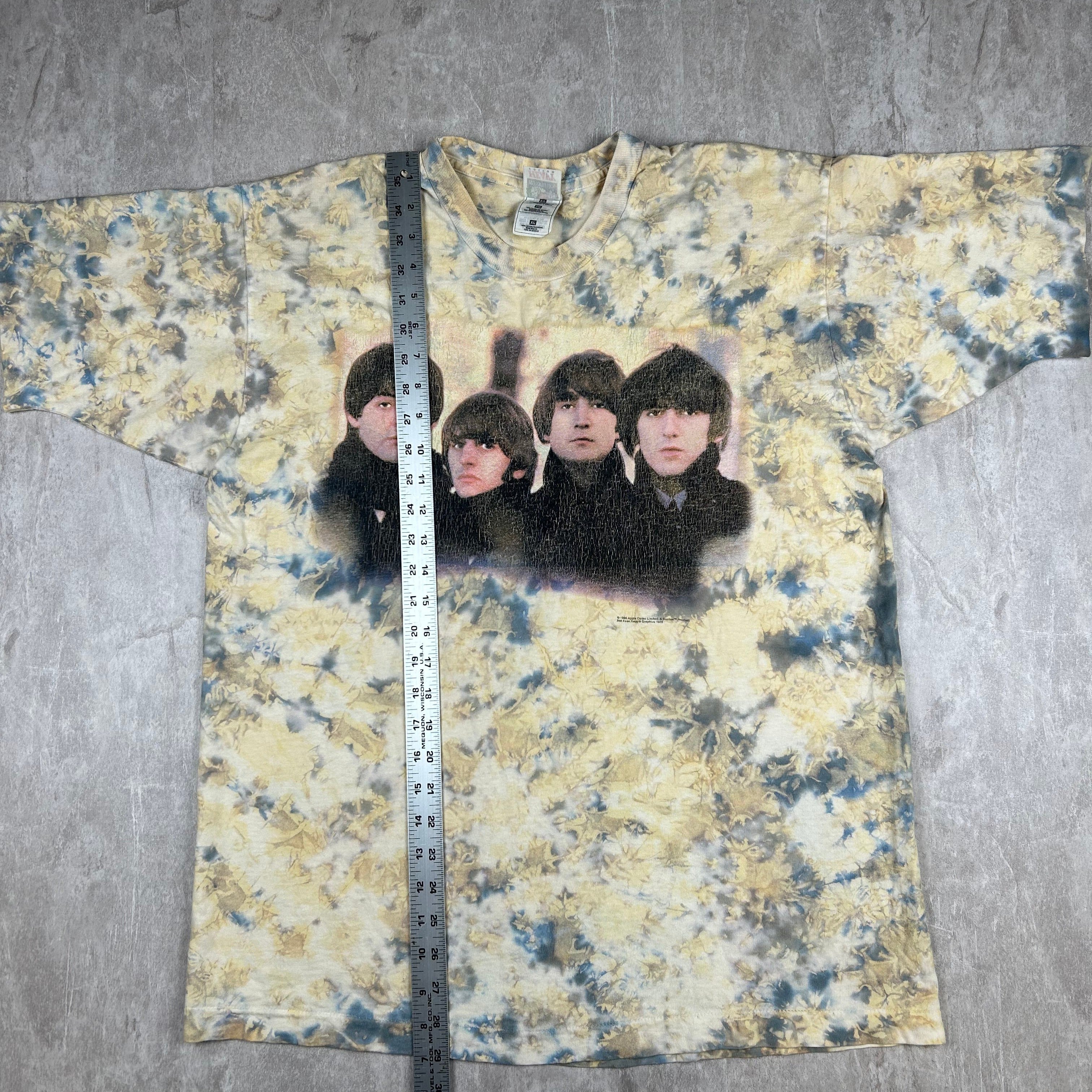 Vintage The Beatles T-Shirt Tie Dye Apple 90s Band Lennon 1995