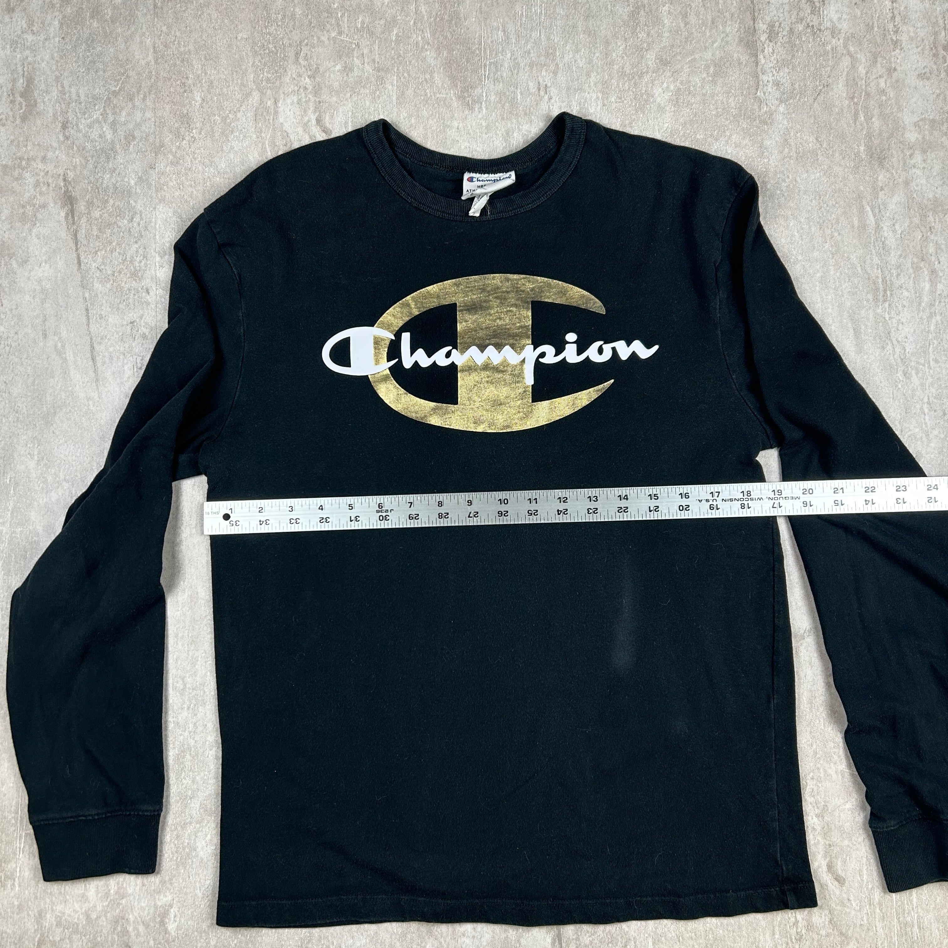 Champion x Timberland Heritage Shirt Collaboration Black Logo Men s Si Clyde Vintage Clothing