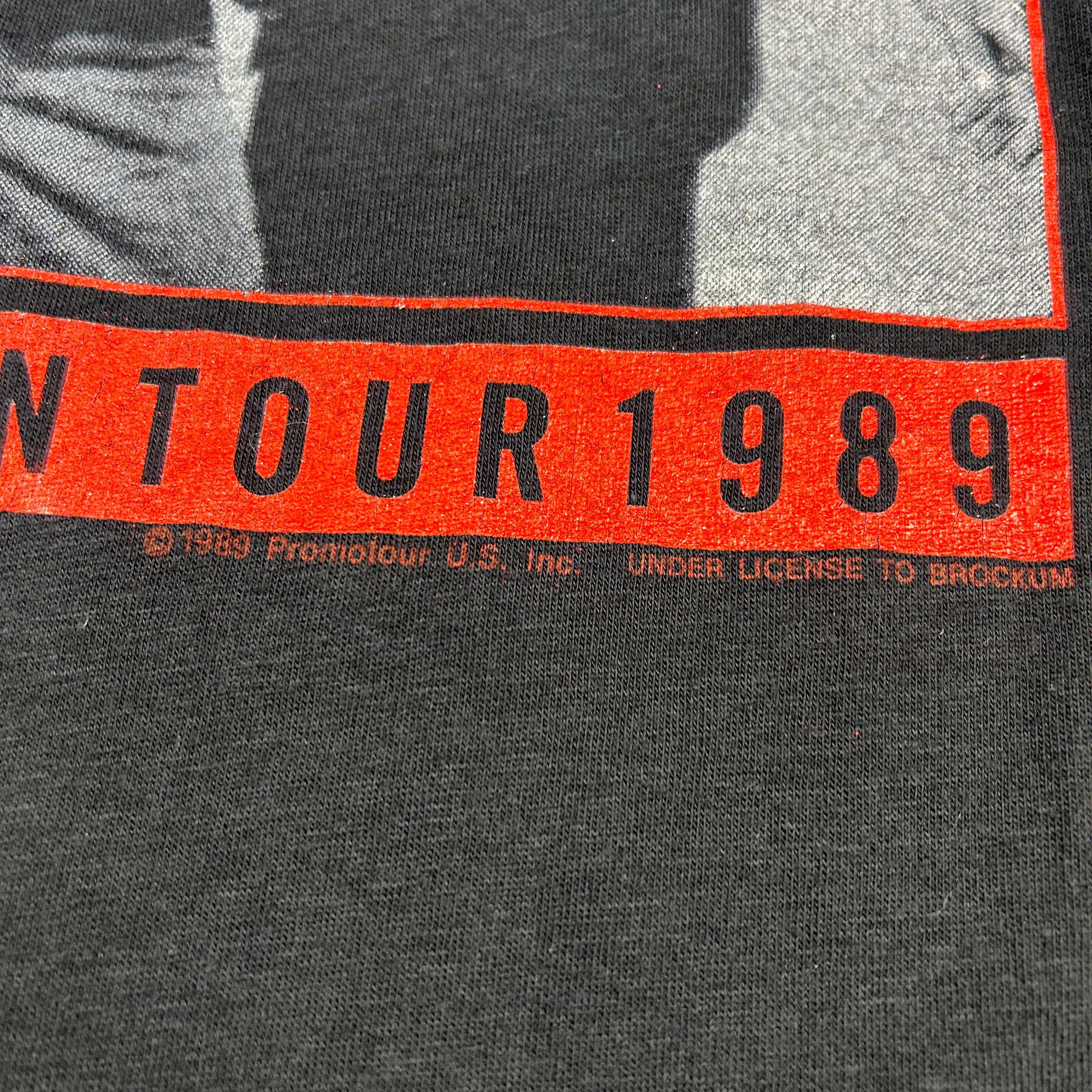 トップス 1989 The Rolling Stones Budweiser sweat Vtg 1989 Rolling Stones Steel Wheels Tour Concert T-Shirt