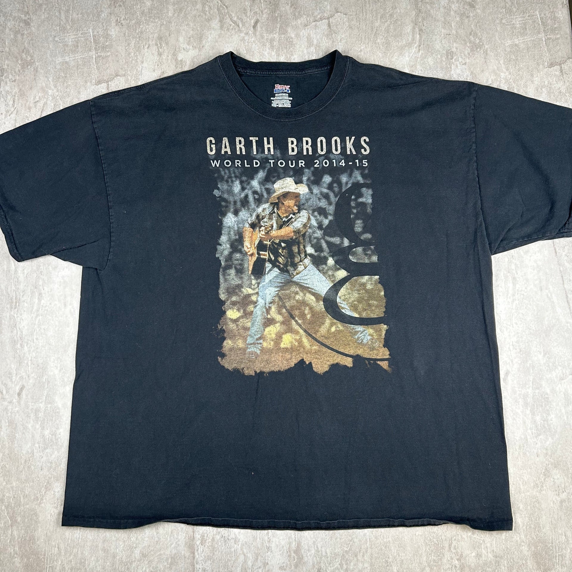 Vtg Garth Brooks T-Shirt World Tour 2014-2015 Country Double Side