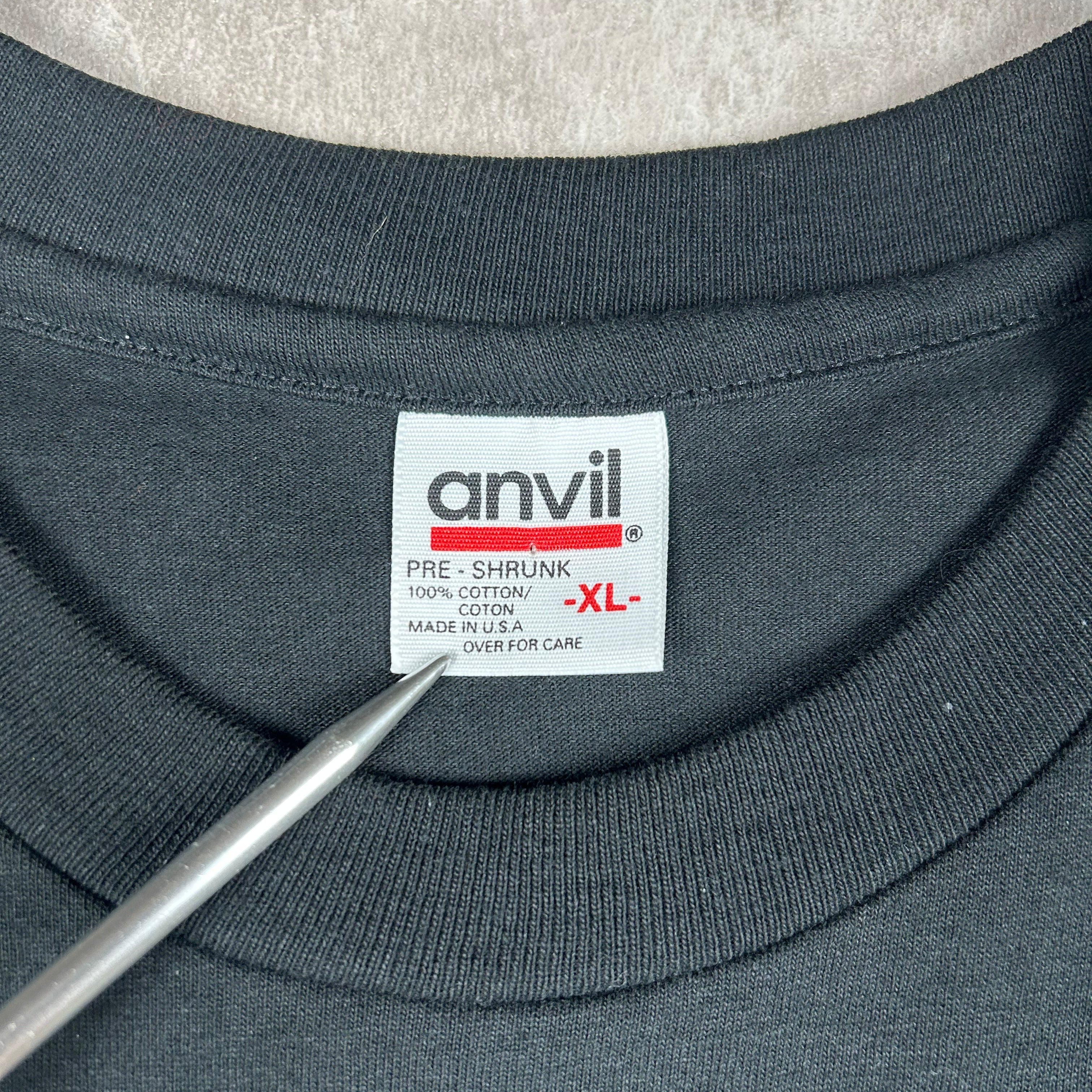 ANVIL◇90s/97年製/USA製/Rolling Stones/ツアー/Tシャツ/XL/コットン/BLK