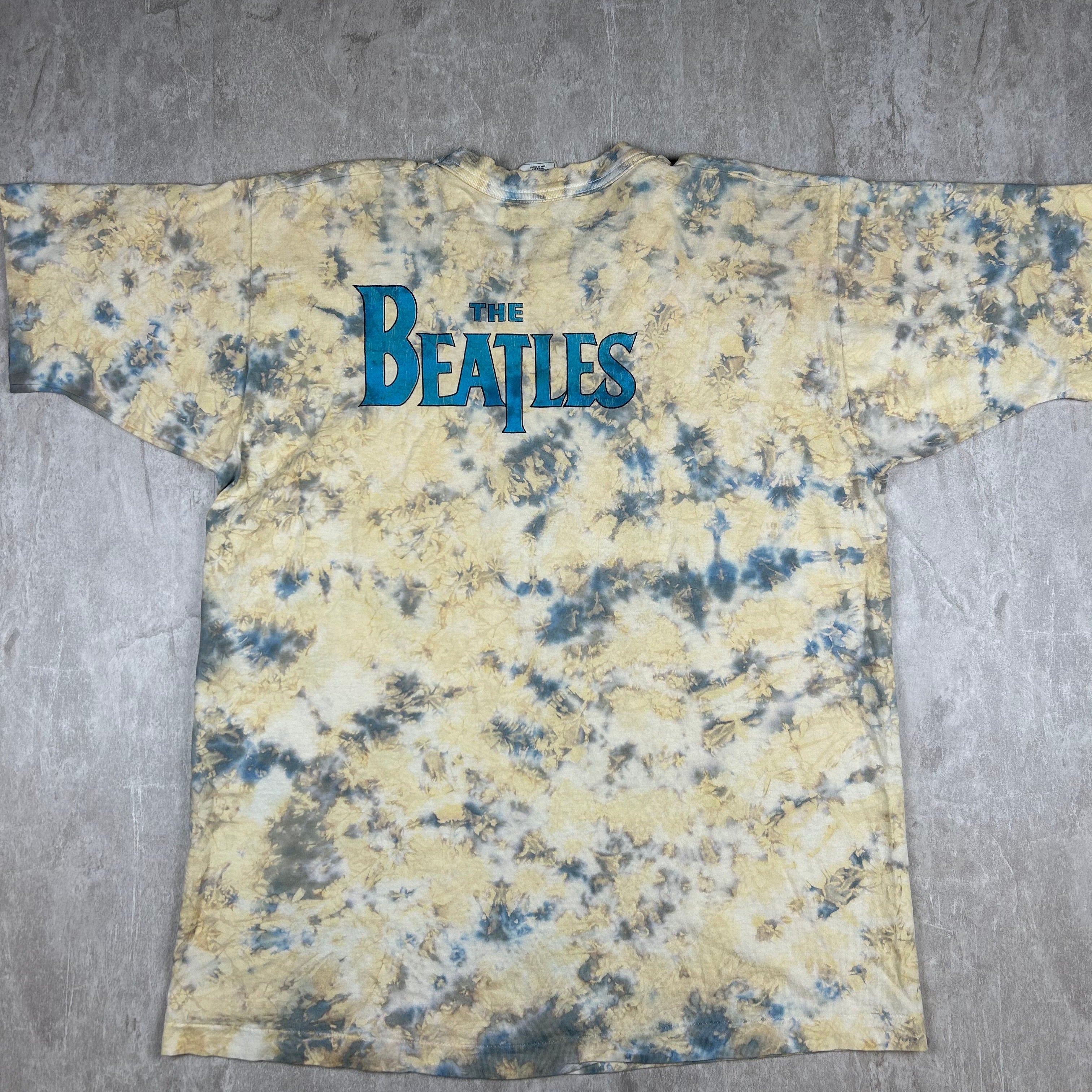 Vintage The Beatles T-Shirt Tie Dye Apple 90s Band Lennon 1995
