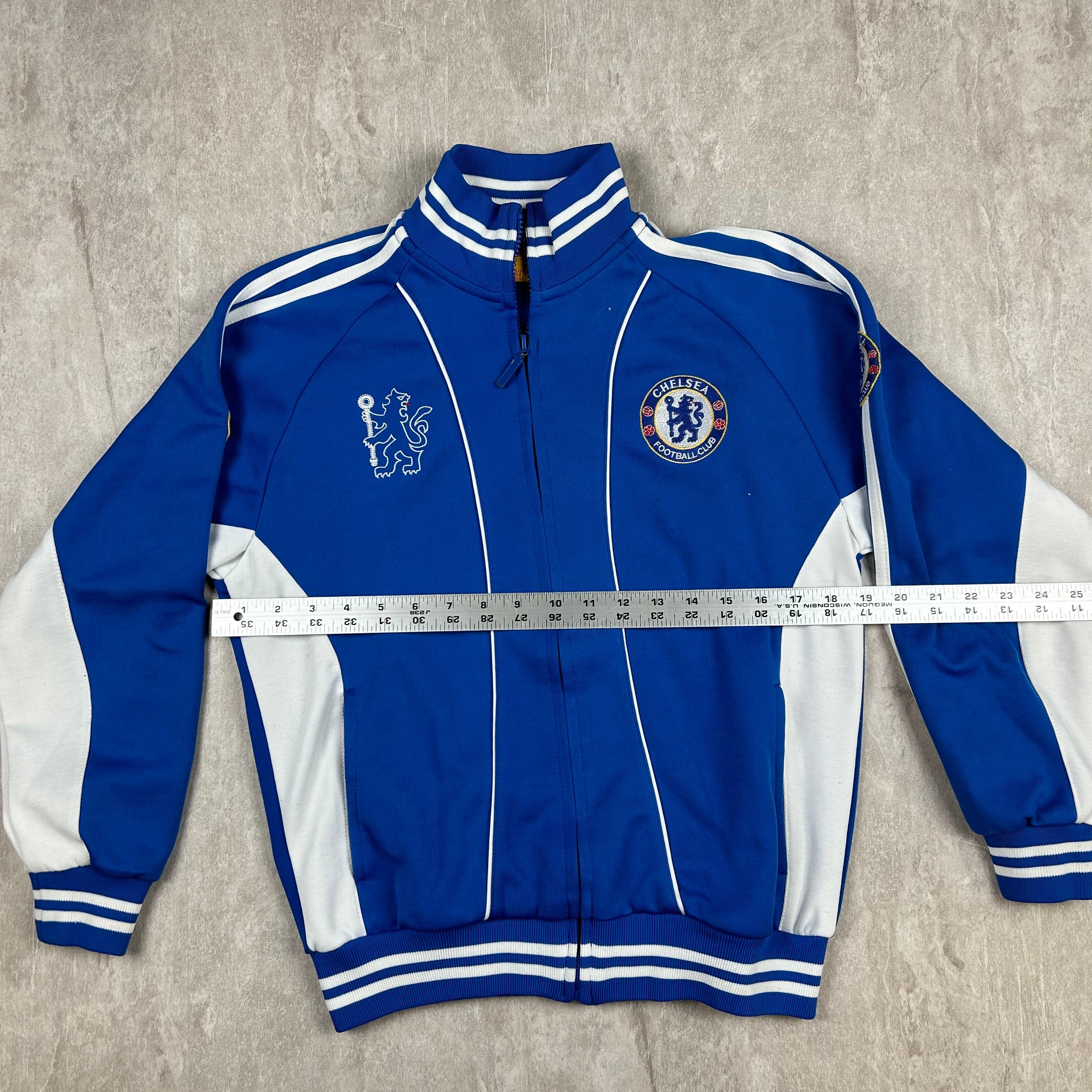 Chelsea FC Football Club Track Zip Up Jacket Blue World Soccer