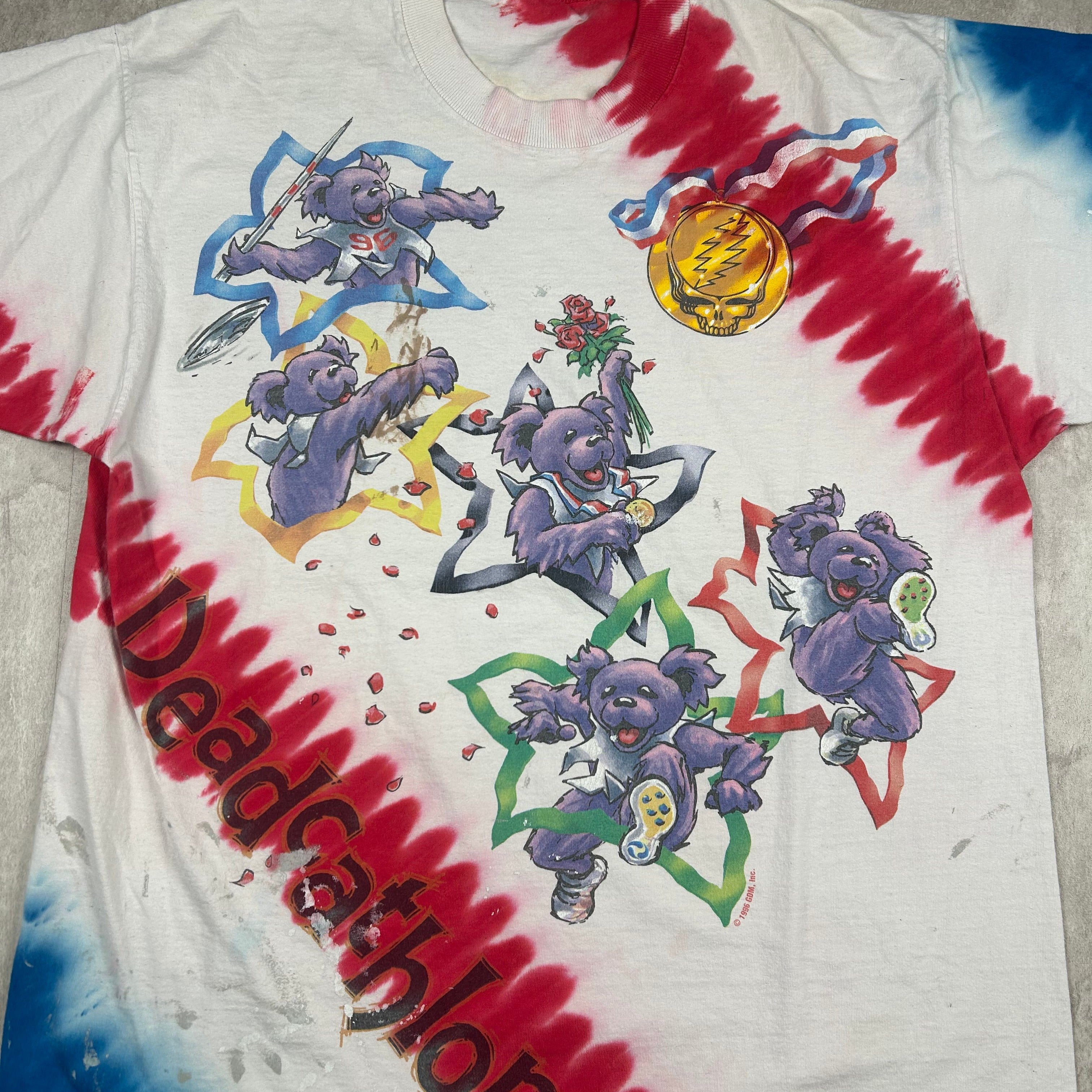 Grateful Dead 1996 GDM Shirt Terrapin Station Greek LIQUID BLUE