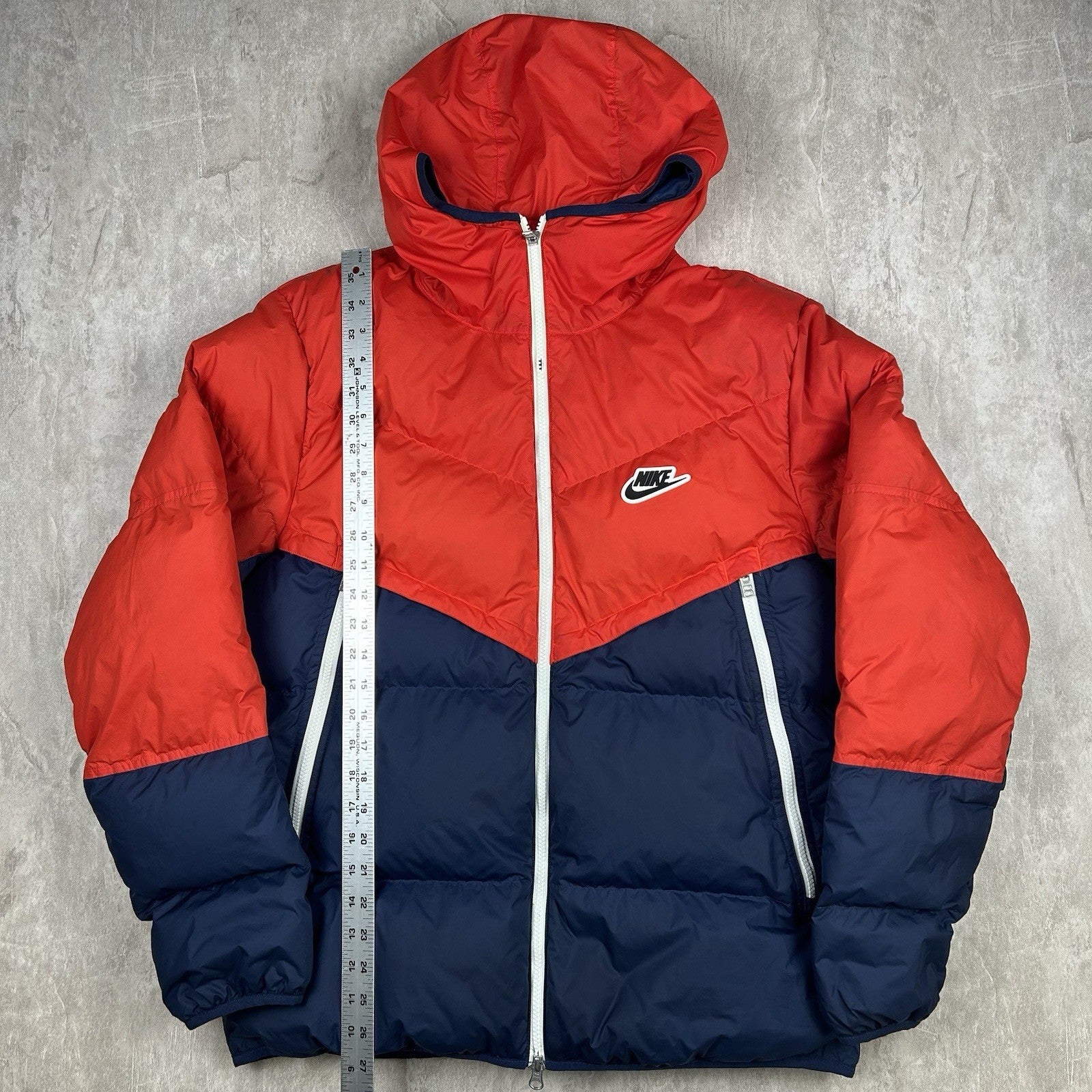 nike puffer jacket mens red
